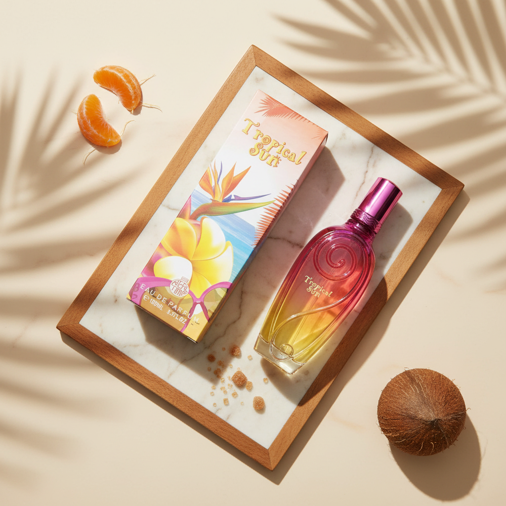 100 ml Eau de Parfum "TROPICAL SUN" Ovocná Pižmová Vůně pro Ženy, s 3% obsahem esenciálních olejů 1 