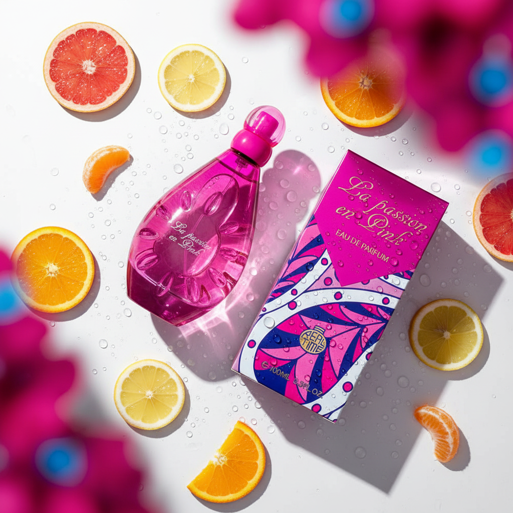 100 ml Eau de Parfum LA PASSION EN PINK Květinová Ovocná Vůně pro Ženy 7 