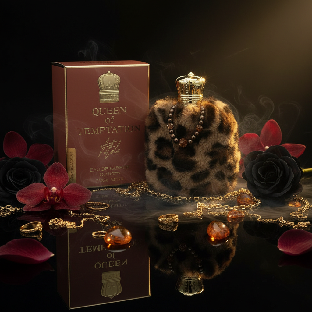 100 ml EDP QUEEN OF TEMPTATION - FATALE, jantarová vůně pro ženy 8 