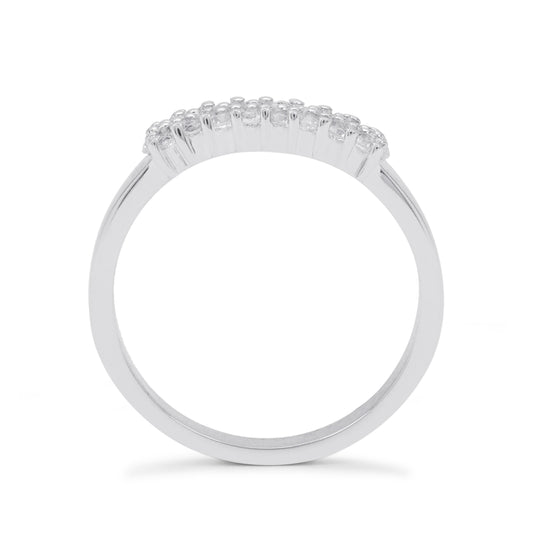 Stříbrný Prsten s Bílým Zirkonem