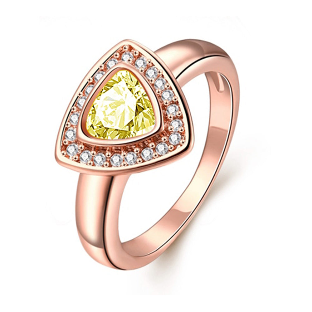 Pozlacený Slitinový Prsten se Žlutým Emporia® Křišťálem