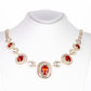 Pozlacená slitina - Sada s Červeným Emporia® Křišťálem