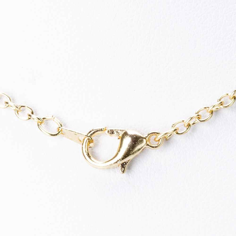 Pozlacená slitina - Sada s Bílým Emporia® Křišťálem ( Náhrdelník+Náušnice+Přívěsek ) 6 