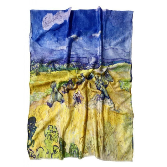 Bavlněná Šála-šátek, 70 cm x 180 cm, Van Gogh - Kupky sena
