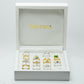 White wooden jewellery box for 20 rings