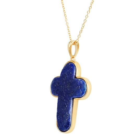 Pozlacený Stříbrný Přívěsek s Lapisem Lazuli