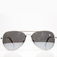 Emporia Italy - série Aviator "KRYSTAL", polarizované sluneční brýle s UV filtrem, s pevným pouzdrem a čisticím hadříkem, chromově-stříbrné čočky, obroučky stříbrné barvy