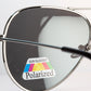 Emporia Italy - série Aviator "KRYSTAL", polarizované sluneční brýle s UV filtrem, s pevným pouzdrem a čisticím hadříkem, chromově-stříbrné čočky, obroučky stříbrné barvy