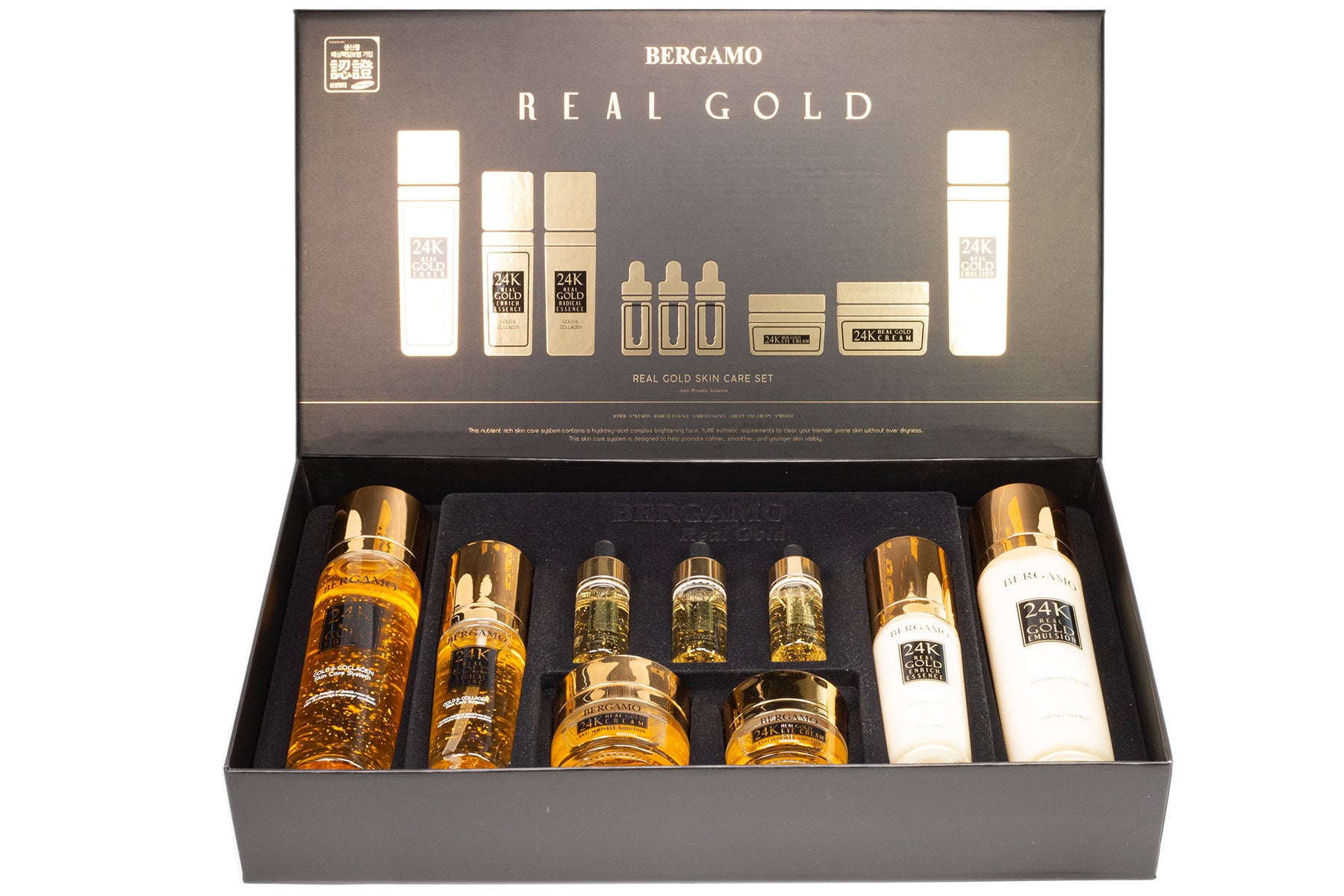 BERGAMO 24K REAL GOLD Sada Péče o Pleť proti Stárnutí 2 