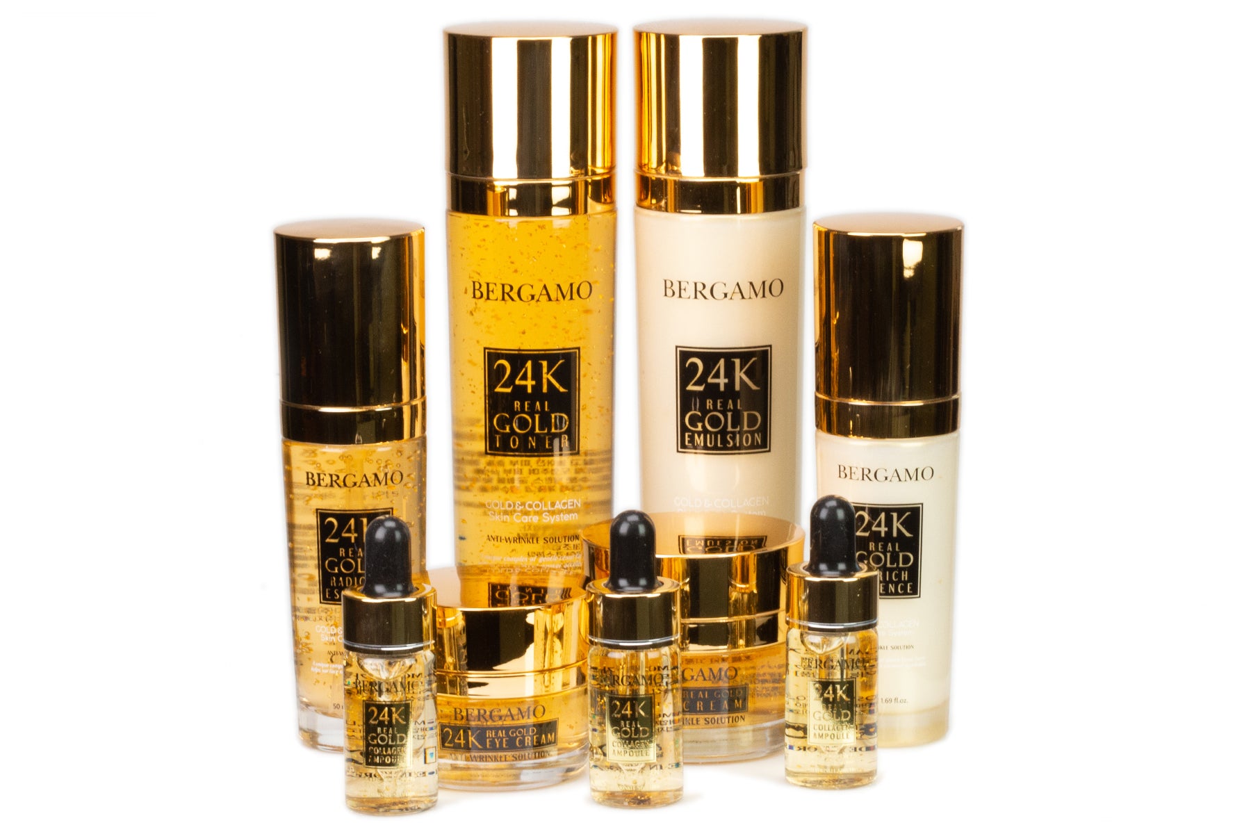 BERGAMO 24K REAL GOLD Sada Péče o Pleť proti Stárnutí 10 