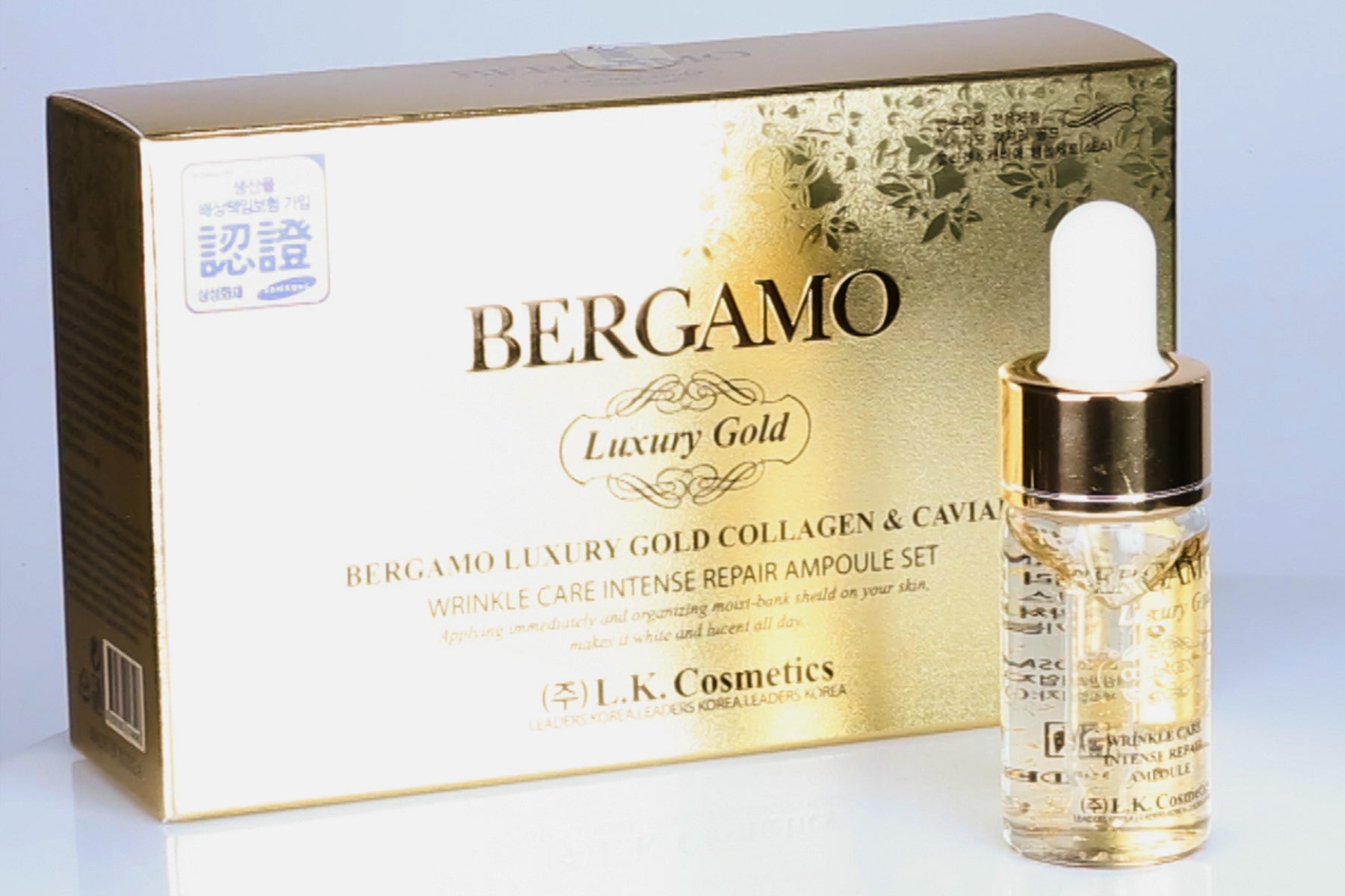 BERGAMO LUXORY GOLD 4kusová Sada Ampulí Kolagen & Kaviár, 13 ml x 4 5 