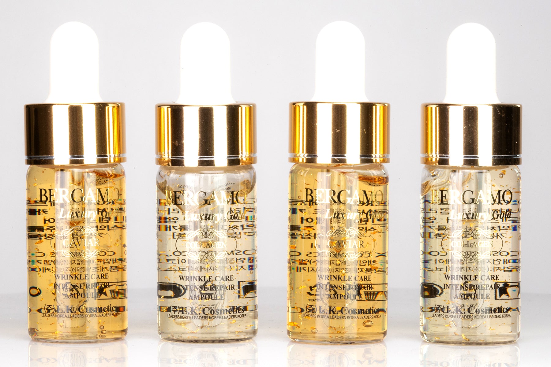 BERGAMO LUXORY GOLD 4kusová Sada Ampulí Kolagen & Kaviár, 13 ml x 4 7 