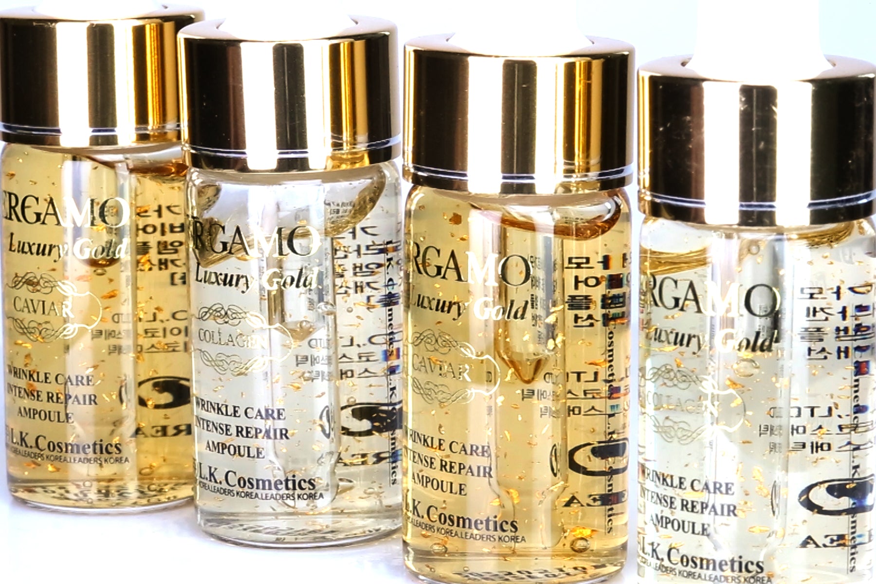 BERGAMO LUXORY GOLD 4kusová Sada Ampulí Kolagen & Kaviár, 13 ml x 4 8 