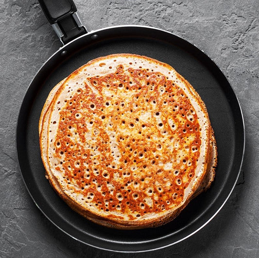 Pánev na Palačinky s Třívrstvým Nepřilnavým Mramorovým Povrchem a Špachtlí, Blaumann, 24 cm