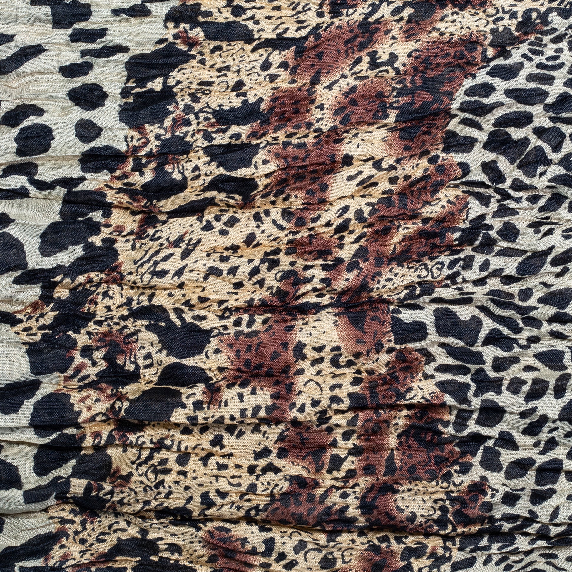 Módní šátek, 100% viskóza, 180 cm x 50 cm, HNĚDÁ(JGUÁR) 2 