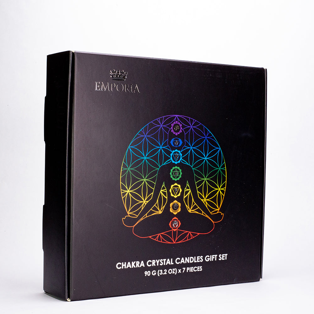 9 kusová Dárková Sada Čakrových Svíček (7 ks), Čakrového Náhrdelníku a Náramku Emporia s Ametystem, Lapisem Lazuli, Citrínem, Zeleným Avanturínem, Tygřím Okem, Červeným Jaspisem a Křišťálem 4 