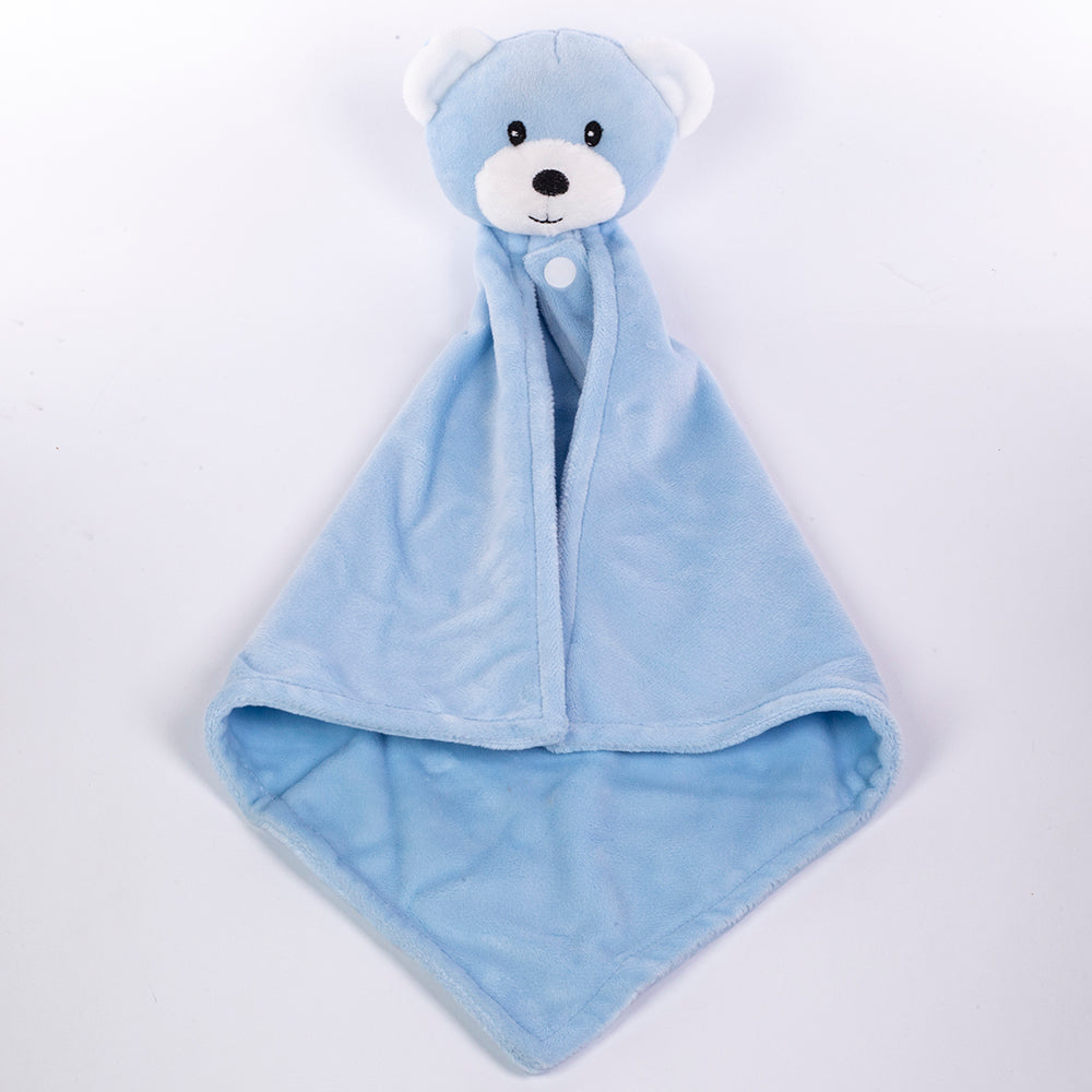 Dětská deka s utěrkou, rozměr: 90 X 75 cm; balení obsahuje utěrku na buzení, barva: modrá 2 