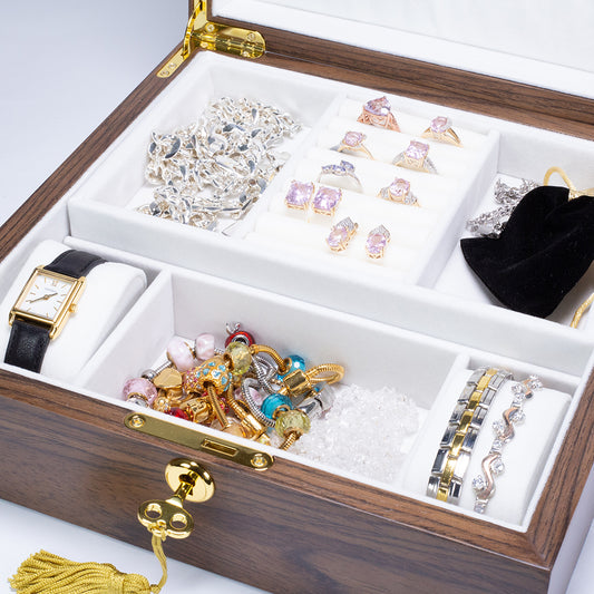 Dřevěný Organizér na Šperky, Hnědý