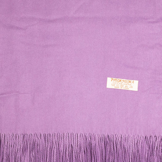 Šála ze 100% Pashmina Kašmíru, 70 cm x 170 cm, Super měkká, Světle Fialová