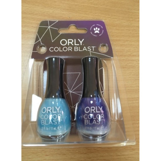 Fialová a nebesky modrá Lak na nehty Orly Color Blast - 1+1 DÁREK - 2 x 11 ml