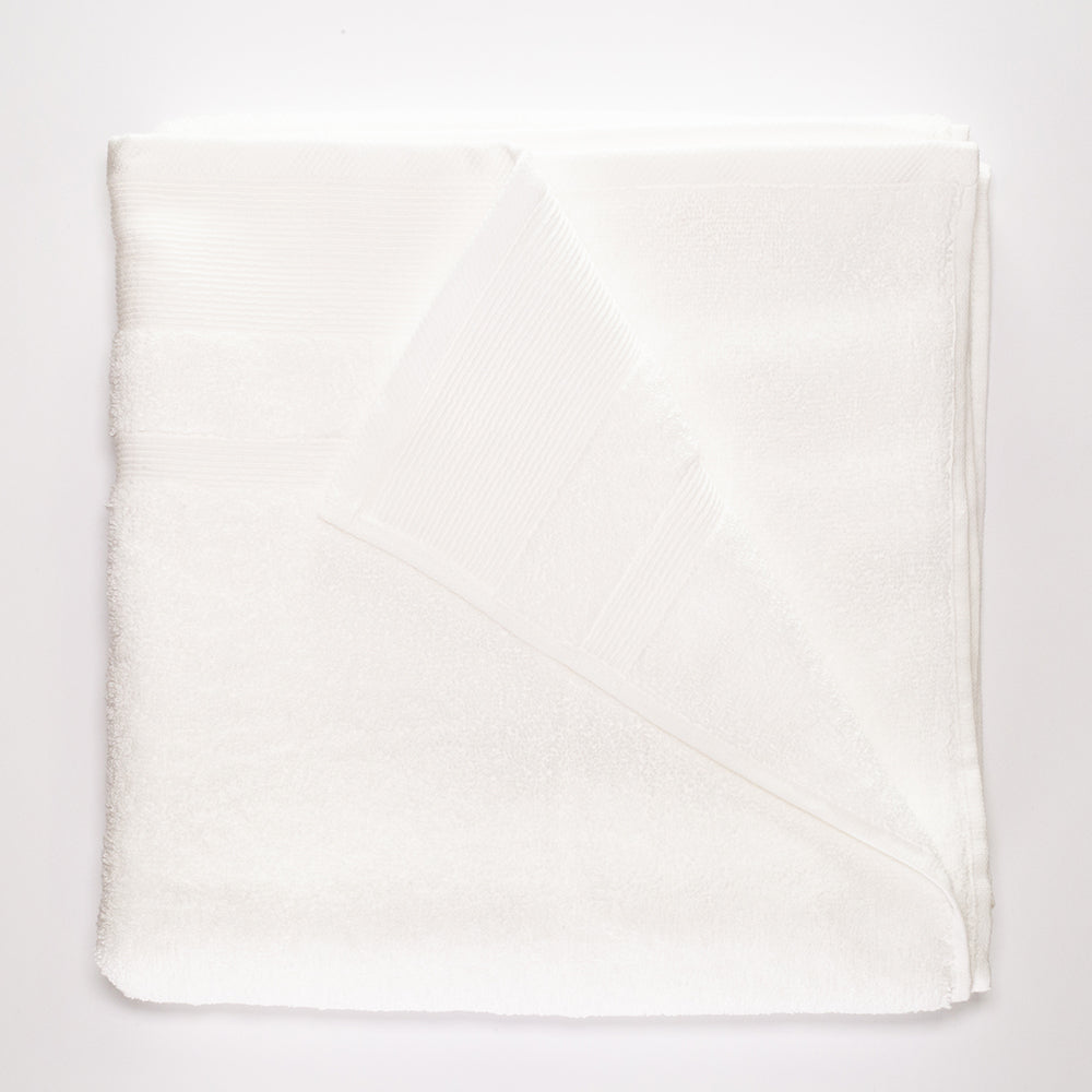 3+3+1 Dárková Sada Nadrozměrných Ručníků ze 100% Mikrobavlny, 500 GSM, Sněhově Bílá 4 