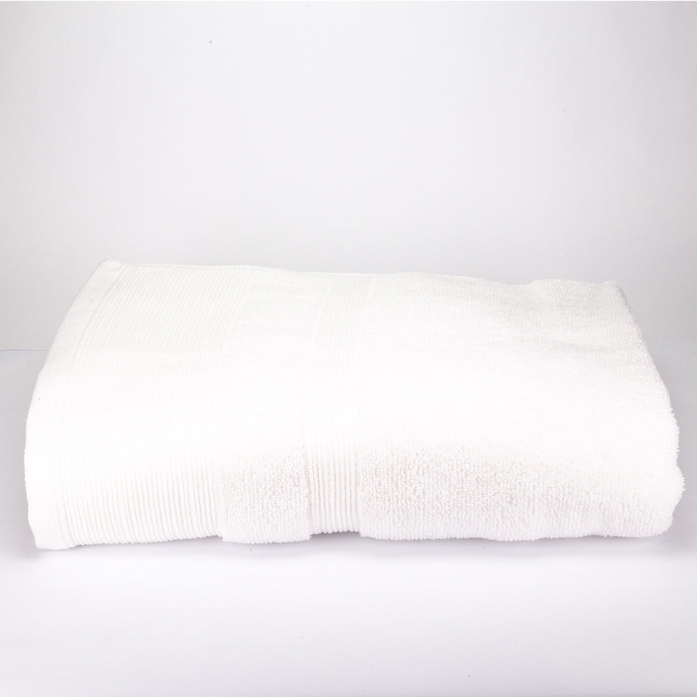 3+3+1 Dárková Sada Nadrozměrných Ručníků ze 100% Mikrobavlny, 500 GSM, Sněhově Bílá