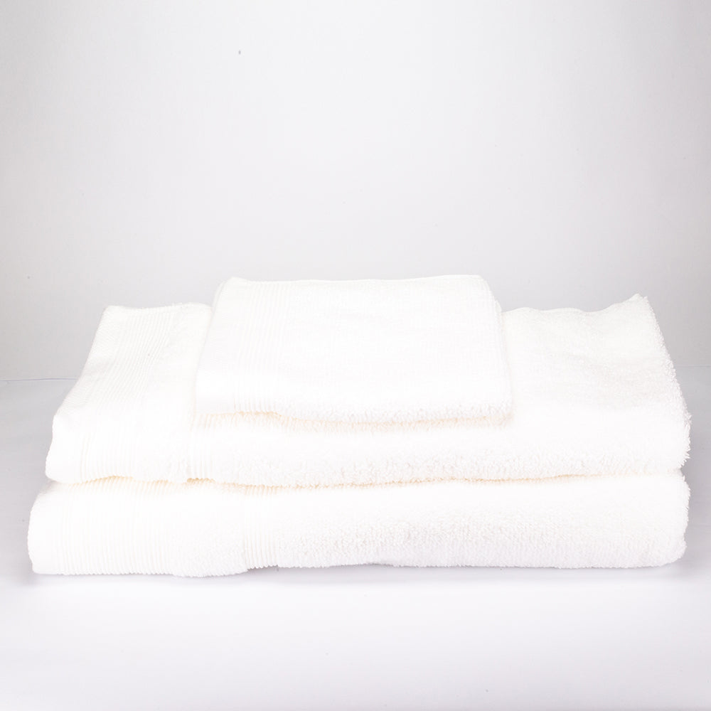 3+3+1 Dárková Sada Nadrozměrných Ručníků ze 100% Mikrobavlny, 500 GSM, Sněhově Bílá 8 