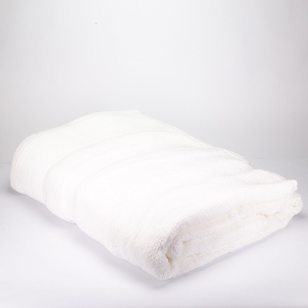 3+3+1 Dárková Sada Nadrozměrných Ručníků ze 100% Mikrobavlny, 500 GSM, Sněhově Bílá 9 