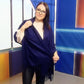 Šála-šátek ze 100% Pravého Pashmina Kašmíru, 70 cm x 170 cm, Námořnická modrá