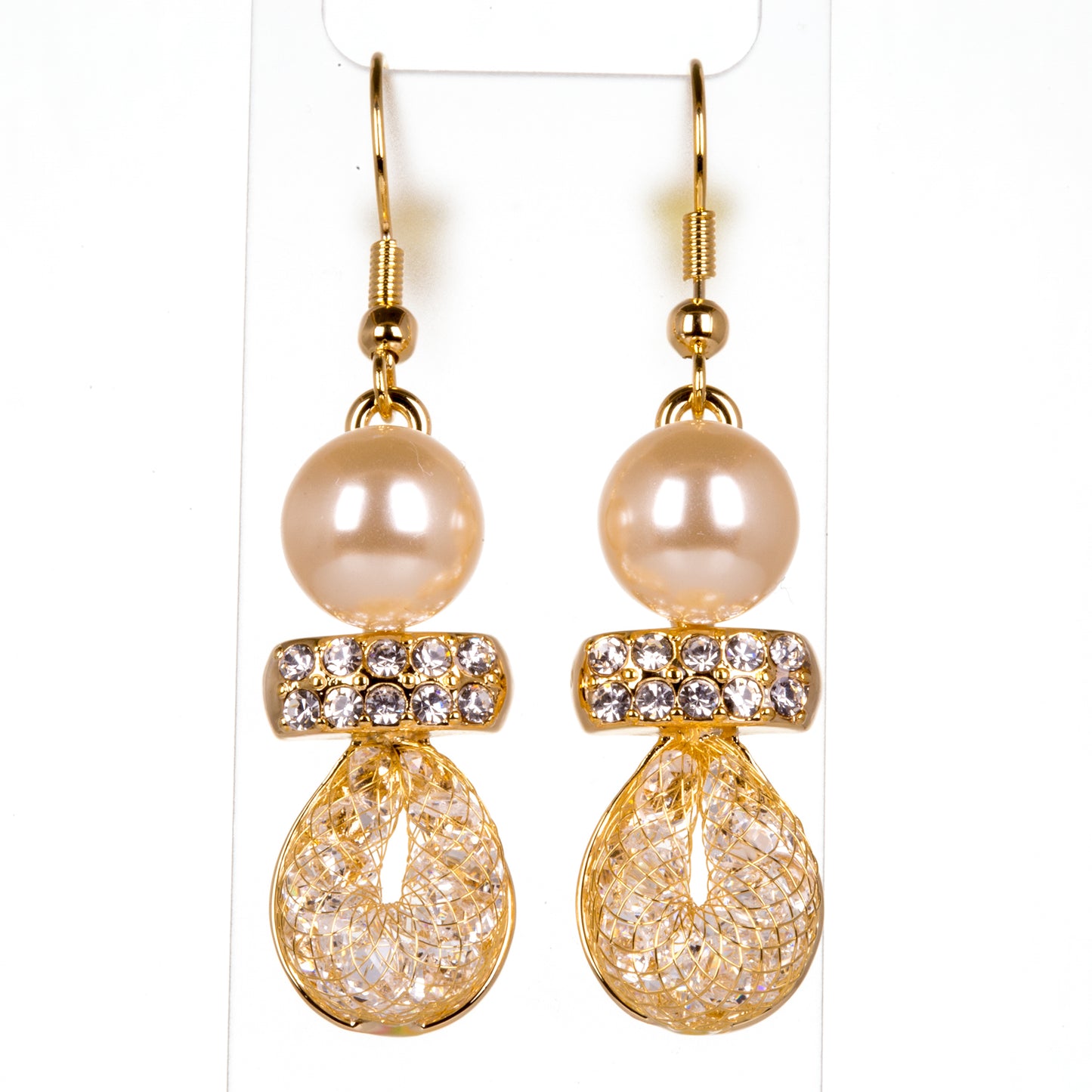 Pozlacená slitina - Sada s Bílým Emporia® Křišťálem