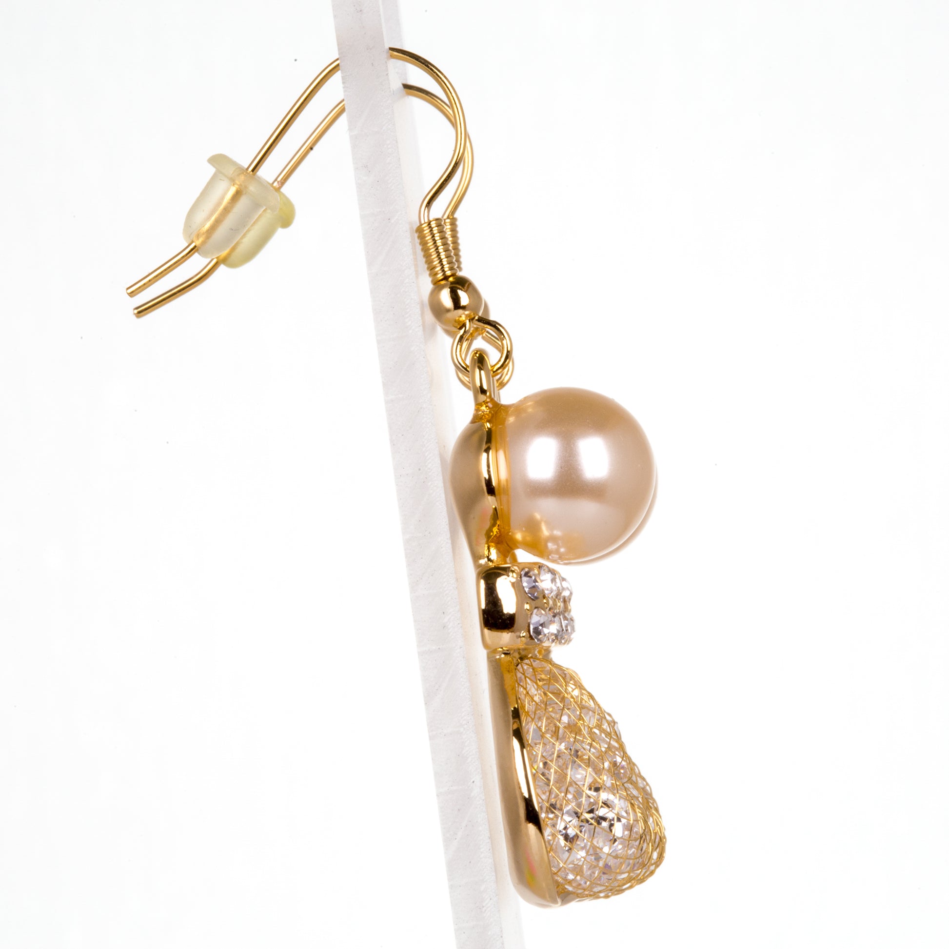 Pozlacená slitina - Sada s Bílým Emporia® Křišťálem 4 