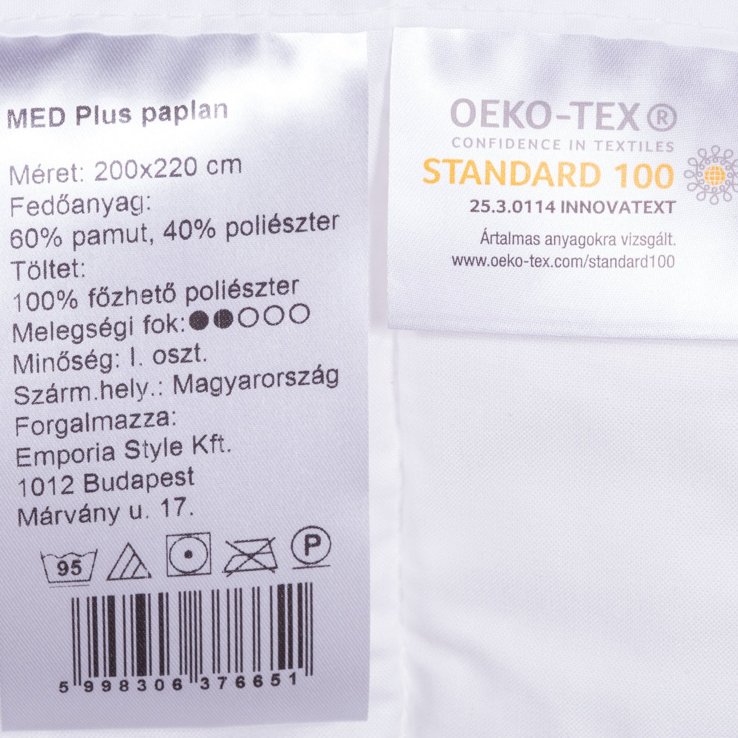 Med Plus medical quilt, washable on 95°C, 200x220 cm