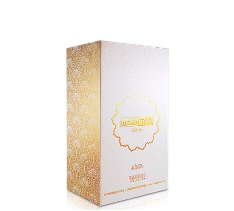 50 ml Eau de Parfum + 20ml Parfémový Olej + 40g Bakhoor Makh Mikh DÁRKOVÉ BALENÍ Orientální Květinová Vůně pro Muže a Ženy