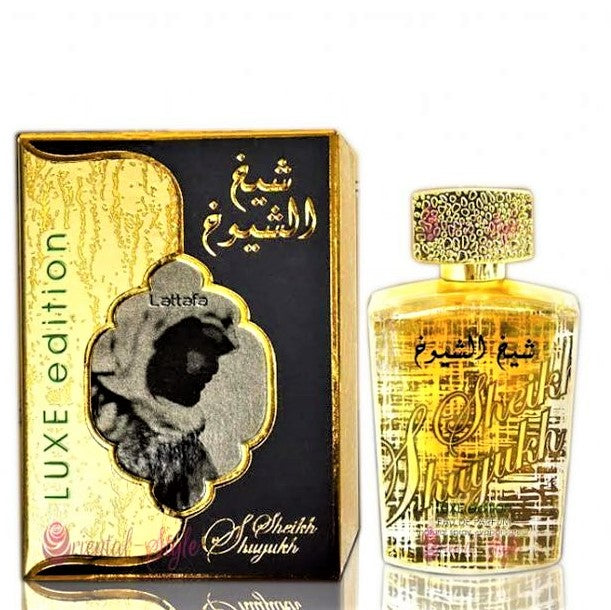 100 ml Eau de Perfume Sheikh Shuyukh Luxe Kořeněná Karamelová vůně pro Muže