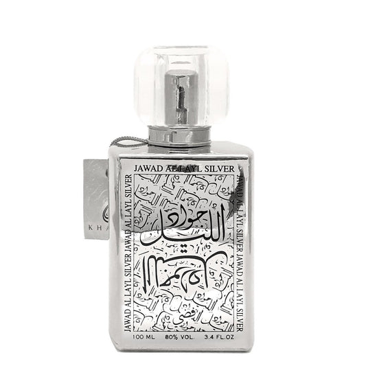 100 ml Eau de Parfum Jawad Al Layl Silver pižmová ovocná vůně pro muže a ženy