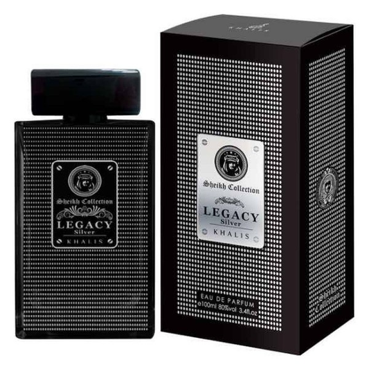 100 ml Eau de Perfume LEGACY SILVER Ovocná a Kožená Vůně pro Muže