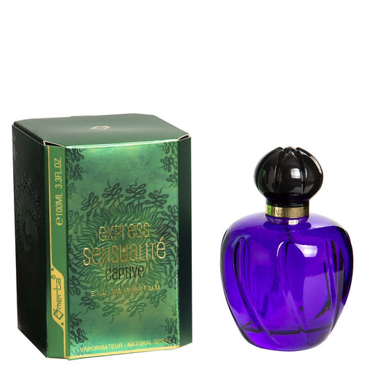 100 ml Eau de Parfume "EXPRESS SENSUALITE CAPTIVE" Ovocná Květinová Vůně pro Ženy, s 6% obsahem esenciálních olejů