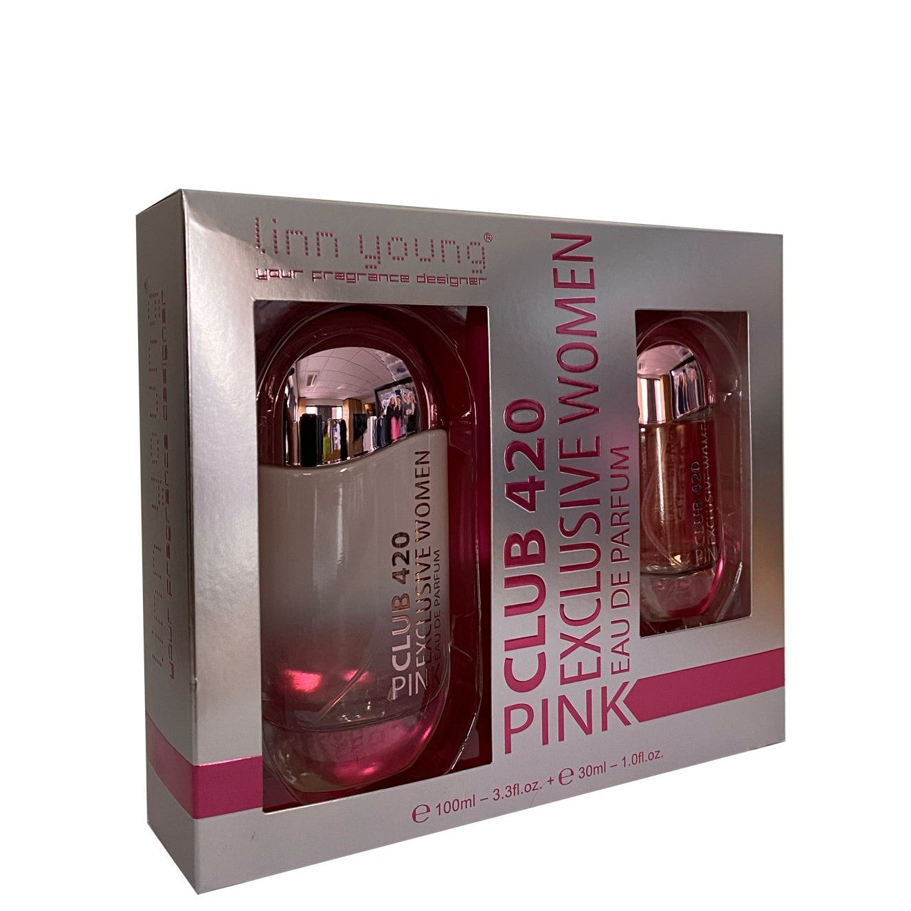 100 ml + 30 ml Eau de Perfume "CLUB 420 PINK" Květinová Vůně pro Ženy 1 