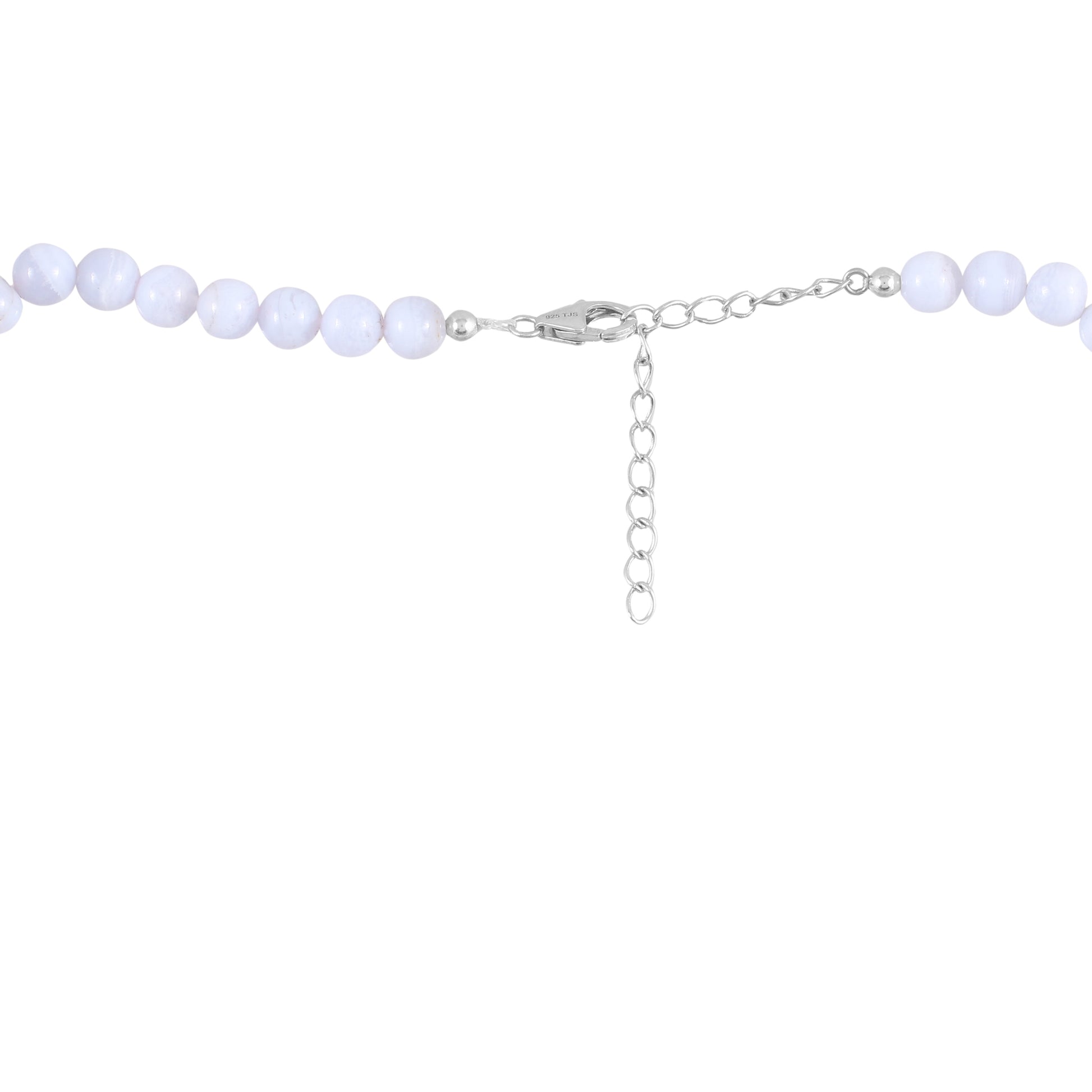 Stříbro 925/1000 - Náhrdelník s Modře Zbarveným Achátem - Karátové číslo: 120.08. přibližná hmotnost: 25.27 gramů 2 