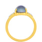 Pozlacený Stříbrný Prsten s Purpurovým Měsíčním Kamenem a Bílým Topazem