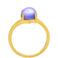 Pozlacený Stříbrný Prsten s Purpurovým Měsíčním Kamenem