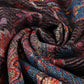 Šála-šátek ze 100% Pravého Pashmina Kašmíru, 70 cm x 180 cm, Černá s barevným vzorem