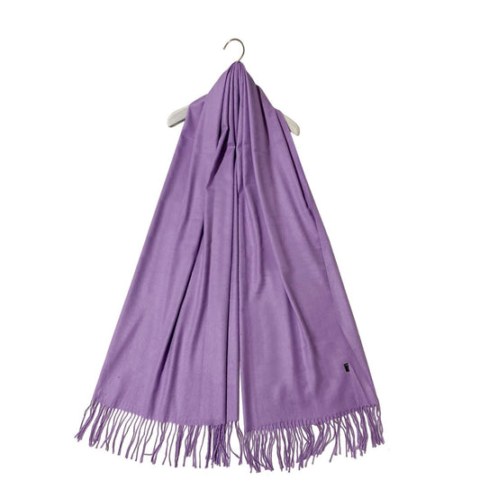 Šála ze 100% Pashmina Kašmíru, 70 cm x 170 cm, Super měkká, Světle Fialová