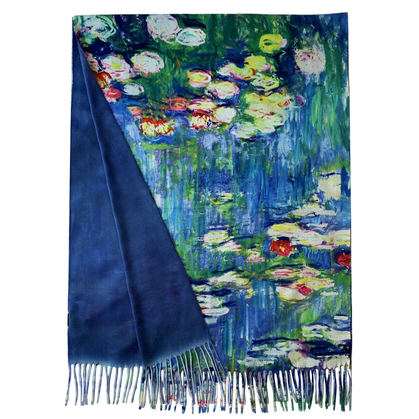 Vlněná šála-šátek, 70 cm x 180 cm, Monet-Water Lilies Painting