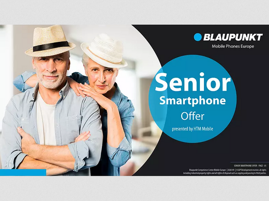 Blaupunkt Guardian Ergonomický Chytrý Telefon Nezávislý na SIM kartě s Funkcí Tísňového Volání