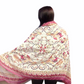 Šála-šátek, 90 cm x 180 cm, Světlý lidový květinový vzor, fialová