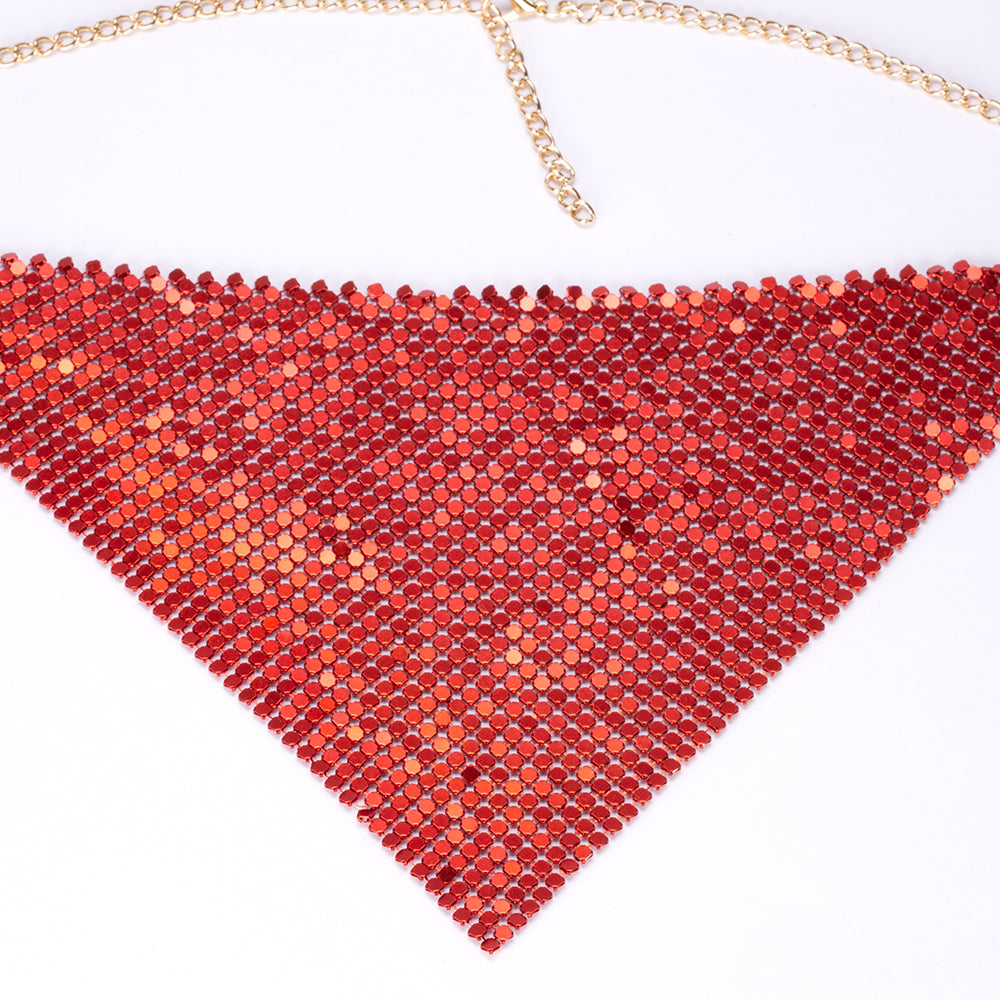 Pozlacená Slitinová Sada s Červeným Emporia® Křišťálem ( Náhrdelník+Náušnice ) 4 