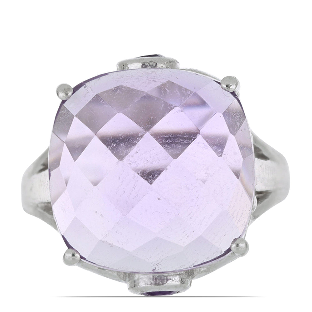 Stříbro 925/1000 - Prsten s Ametystem z Vera Cruz - Karátové číslo: 12.5. přibližná hmotnost: 8.03 gramů 2 