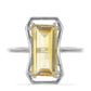 Stříbrný Prsten s Uralským Citrínem