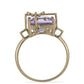 Pozlacený Stříbrný Prsten s Rose de France Ametystem